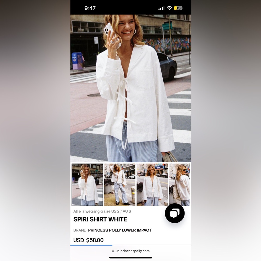 Princess Polly White Top